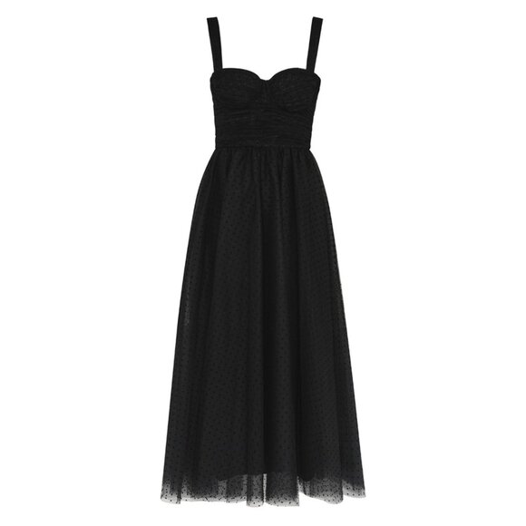 NWT Zimmermann Black Tulle Mesh Overlay Corset Maxi Dress Size 4 - Picture 6 of 13